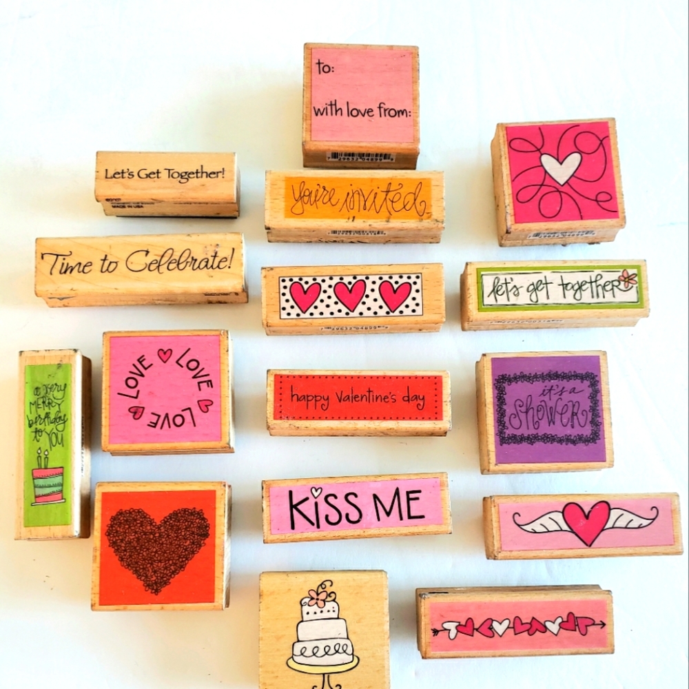 Craft Wooden Rubber Stamp Collection